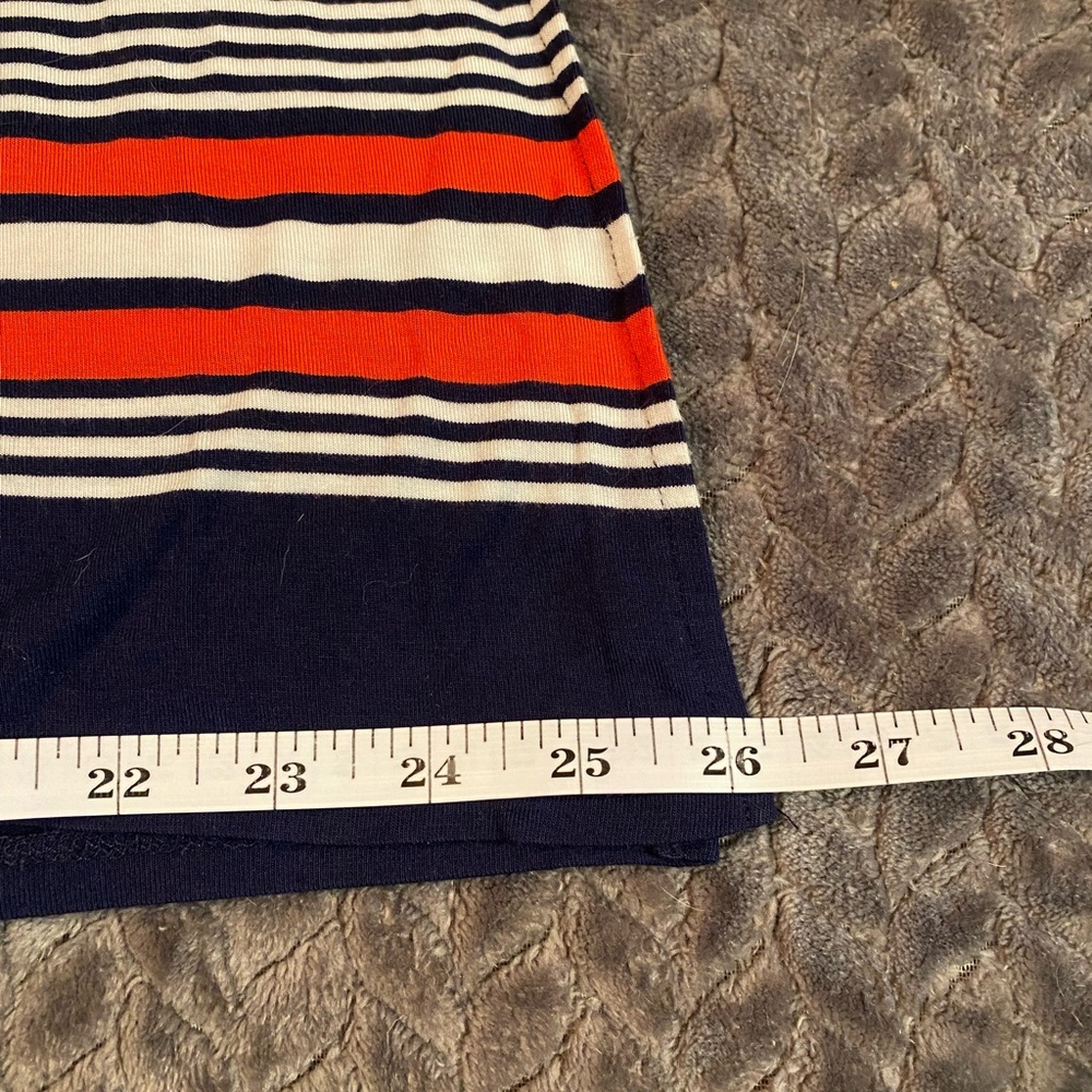 Spense Navy Maxi Skirt with Red and White Stripes - Picture 2 of 8